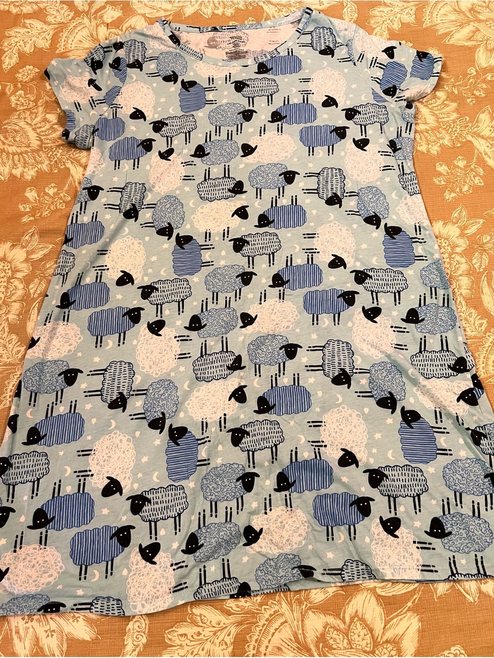 Secret Treasures Light Blue Sheep Print Nightshirt